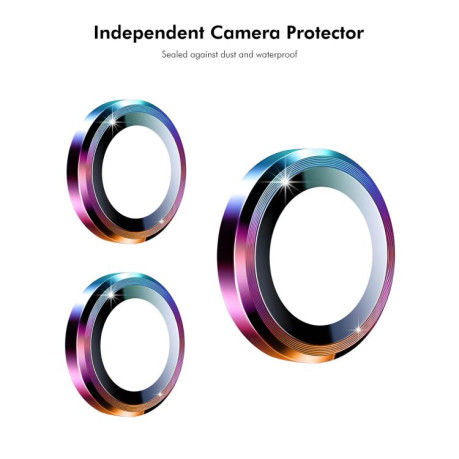 Защитное стекло на камеру ENKAY Aluminium для OPPO Reno13 Pro Global - черное