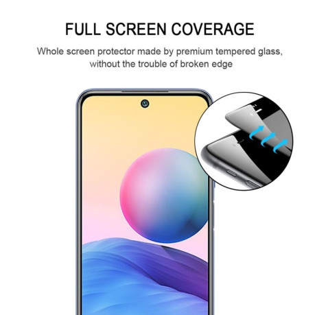Защитное стекло 3D Full Glue Full Screen на Xiaomi Poco M3 Pro/Redmi Note 10 5G/Redmi Note 10T - черное