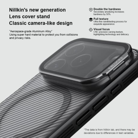 Чохол NILLKIN CamShield Prop Transparent Mirror Cover MagSafe Magnetic Translucent на iPhone 17 Pro - чорний