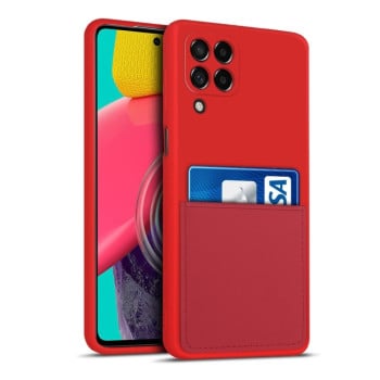 Протиударний чохол Liquid Silicone Skin with Card Slot Samsung Galaxy M53 5G - червоний