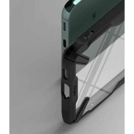 Оригинальный чехол Ringke Fusion X Design durable на Samsung Galaxy S22 Plus - черный