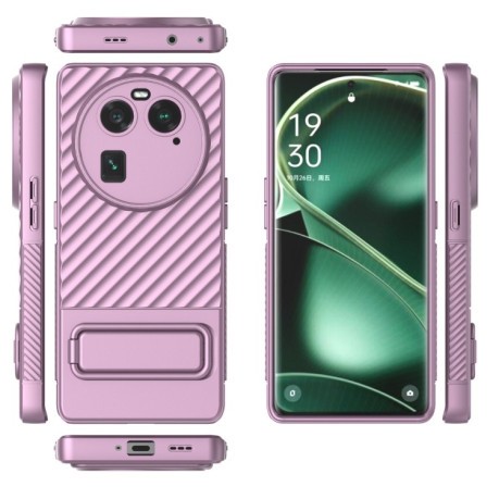 Протиударний чохол Texture Wavy для OPPO Find X6 5G - фіолетовий
