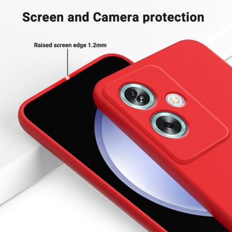 Силиконовый чехол Solid Color Liquid Silicone на OnePlus Nord N30 SE - красный
