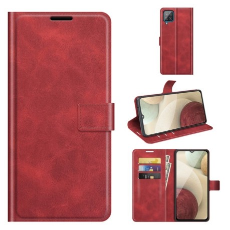 Чехол-книжка Retro Calf Pattern Buckle для Samsung Galaxy M32/A22 4G - красный