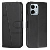 Чехол-книжка со строчкой и фактурой Calf на OPPO F31 5G / A6 Pro Global 5G — чёрный