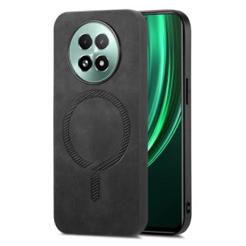 Чехол Retro MagSafe Magnetic PU на Realme 13 5G/12 5G/12X 5G - черный