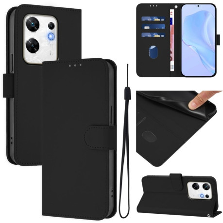 Чехол-книжка Skin Feel Solid Color Leather для Infinix Zero 30 4G - черный