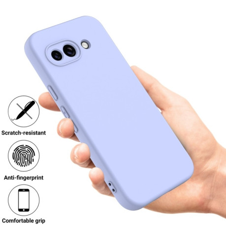 Силіконовий чохол Solid Color Liquid Silicone на Google Pixel 9a - фіолетовий