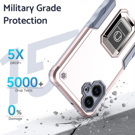 Противоударный чехол Non-slip Armor для Samsung Galaxy A06 4G - розовое золото