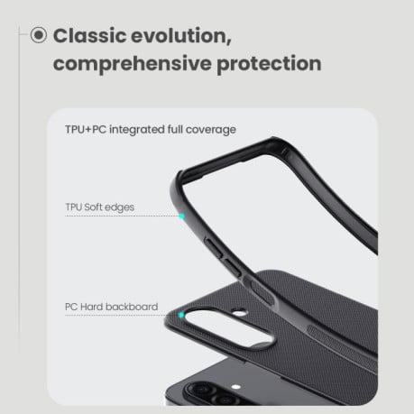 Чехол NILLKIN Frosted Shield Pro гибрид с матовым покрытием на Samsung Galaxy A17 5G - черный