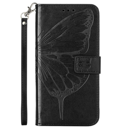 Чохол-книга Embossed Butterfly для iPhone 14 - чорний