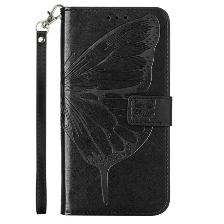 Чехол-книжка Embossed Butterfly для  iPhone 14 Plus - черный