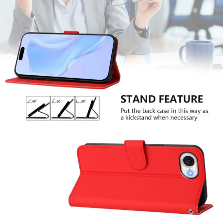 Чехол-книжка Skin Feel S-type для iPhone 16e - красный