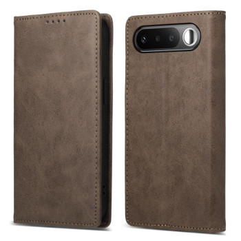 Чохол-книжка Business Solid Color із захистом від сканування RFID на Realme 16 5G — коричневий