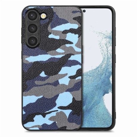Противоударный чехол Camouflage для Samsung Galaxy S23 5G - синий