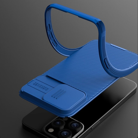 Ударозахисний чохол NILLKIN CamShield Pro на iPhone 15 Pro Max - синій