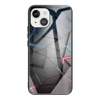 Противоударный чехол Colorful Painted Glass для iPhone 13 Mini - Technology Rhombus