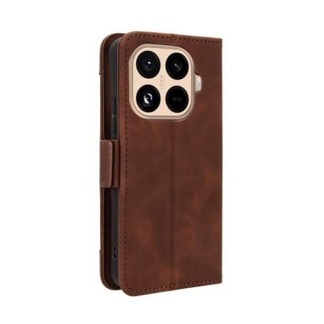 Чехол-книжка Skin Feel Calf на Xiaomi 15T Pro 5G - коричневый