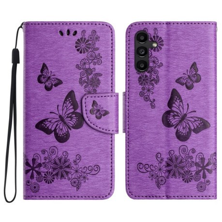 Чохол-книжка Embossed Butterfly для Samsung Galaxy A36/A56 5G - фіолетовий