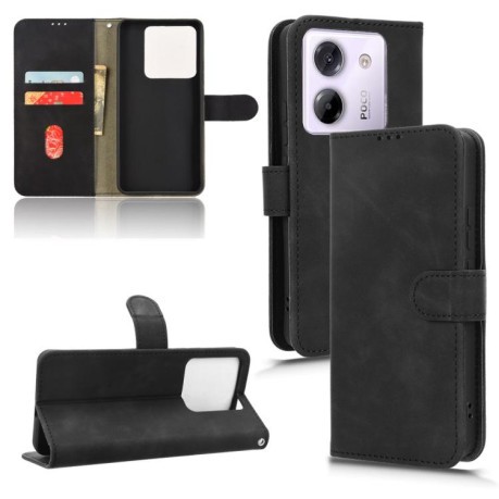 Чехол-книжка Retro Skin Feel Business Magnetic на Xiaomi Poco M7 Pro 5G - черный