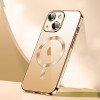 Чехол SULADA MagSafe Plating TPU на iPhone 15 Plus - золотой