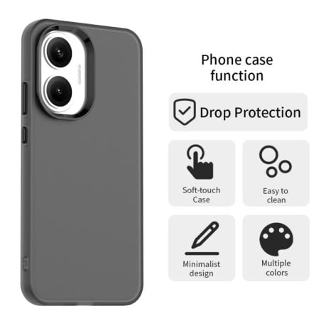 Чехол Candy Series гибрид с усиленными бортиками на Xiaomi Poco F7 - черный