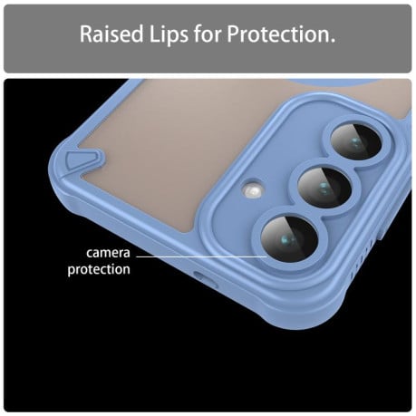 Протиударний чохол Armor Glaze з MagSafe гібридний на Samsung Galaxy S25 FE 5G - синій