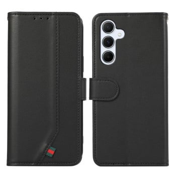 Чехол-книжка ABEEL с фактурой Delicate защитой от сканирования RFID на Samsung Galaxy S25 FE 5G - черный