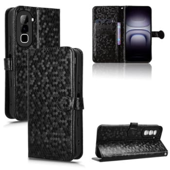 Чехол-книжка Honeycomb Dot на Infinix Hot 70 4G — чёрный