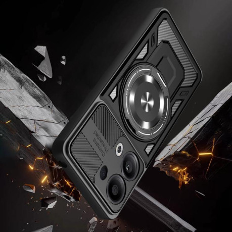 Ударозахисний чохол Armor Rotating Holder MagSafe на OPPO Reno13 5G - чорний