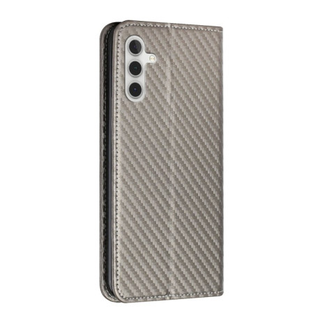 Чохол-книжки Carbon Fiber для Samsung Galaxy A34 - сірий