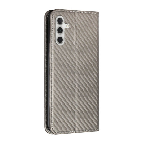 Чохол-книжки Carbon Fiber для Samsung Galaxy A54 - сірий