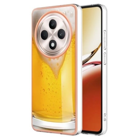 Противоударный чехол Electroplating IMD для OPPO Reno12 F/12 FS 5G - Beer