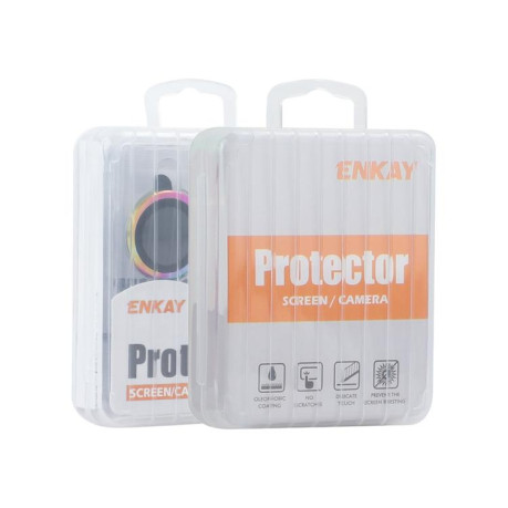 Защитное стекло ENKAY Hat-Prince Glitter Rear Camera Lens Aluminium для iPhone 16e - серебристое