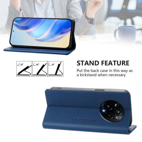 Чохол-книжка RC01 Dual-Folded Magnetic Suction RFID Leather на Realme 14 Pro+ 5G - синій