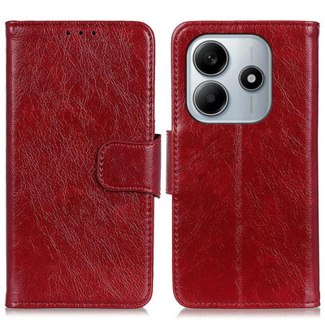 Чехол-книжка Mirren Crazy Horse для Xiaomi Redmi Note 14 4G 164.84mm - красный
