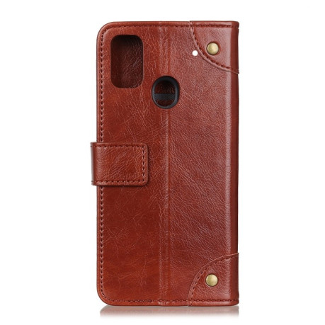 Чехол-книжка Copper Buckle Nappa Texture на Samsung Galaxy M51 - коричневый
