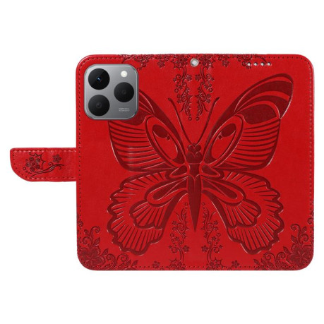 Чехол-книжка Swallowtail Butterfly Embossed Leather для Realme 15T 5G — красный