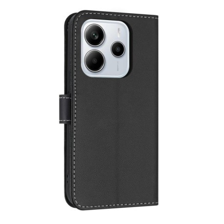 Чехол-книжка Metal Bow Leather для Xiaomi Redmi Note 14 4G 164.84mm - черный