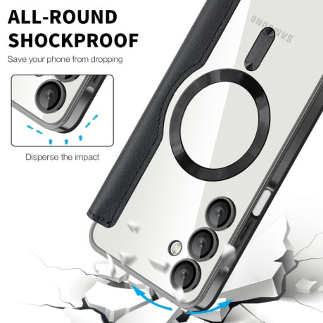 Чохол-книжка Shield MagSafe RFID Anti-theft Leather  для Samsung Galaxy A16 5G - чорний