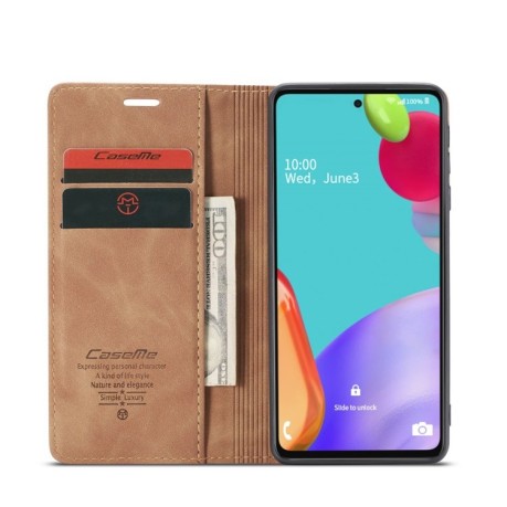 Чехол-книжка CaseMe-013 Multifunctional на Samsung Galaxy A52/A52s - коричневый