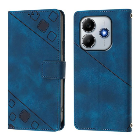 Чохол-книжка Skin-feel Embossed Xiaomi Poco M7 Pro 5G Global - синій