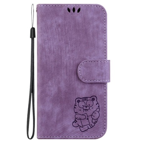 Чехол-книжка Little Tiger Embossed Leather на Realme 12 5G - фиолетовый