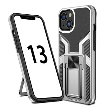 Чохол протиударний Armor 2 in 1 для iPhone 14/13 - сріблястий