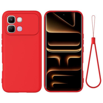 Силиконовый чехол Solid Color Liquid Silicone для Infinix Note Edge 5G — красный