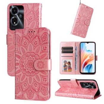 Чохол-книжка Embossed Sunflower для OnePlus Nord 3 5G – рожеве золото