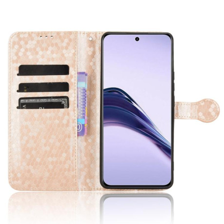 Чехол-книжка Honeycomb Dot для Realme 14 Pro Lite / 13 Pro Global - золотой