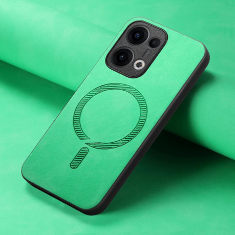 Чохол Retro MagSafe Magnetic PU на OPPO Reno13 Pro 5G - зелений