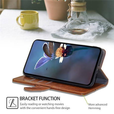 Чохол-книжка Geometric Stitching для OnePlus Ace 3 Pro 5G - коричневий