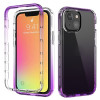 Противоударный чехол Two-color Gradual Change для iPhone 13 mini - фиолетовый